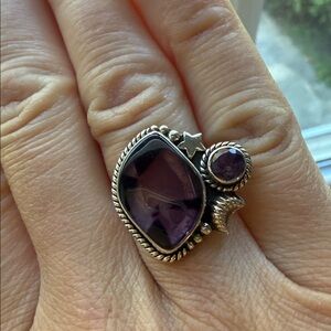 Amethyst sterling silver ring size 6